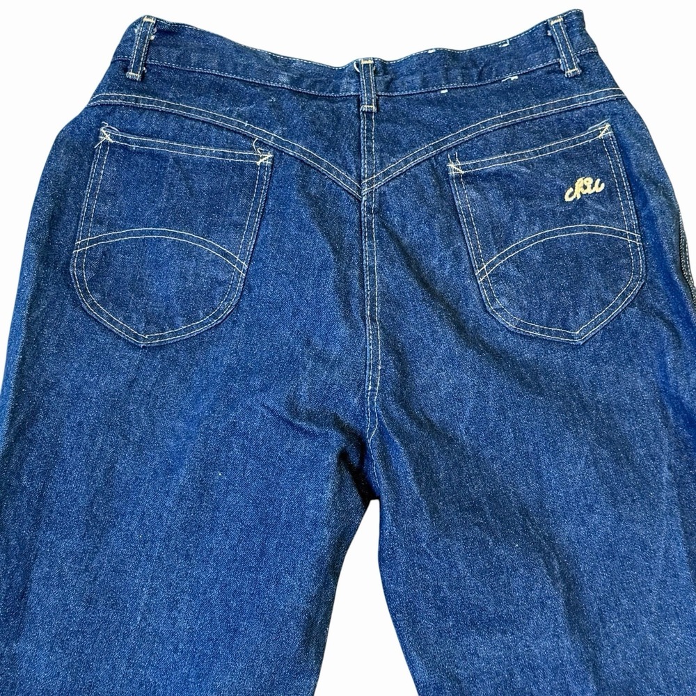 Vintage Chic Jeans Made In USA High Rise Bootcut Dark Wash Size 16/29 70s 80s